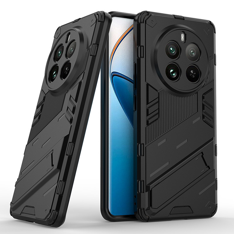 For OPPO Realme13Pro Punk Armor Bracket Phone Case C63 Lens All-Covered Drop-Resistant Protective Cover