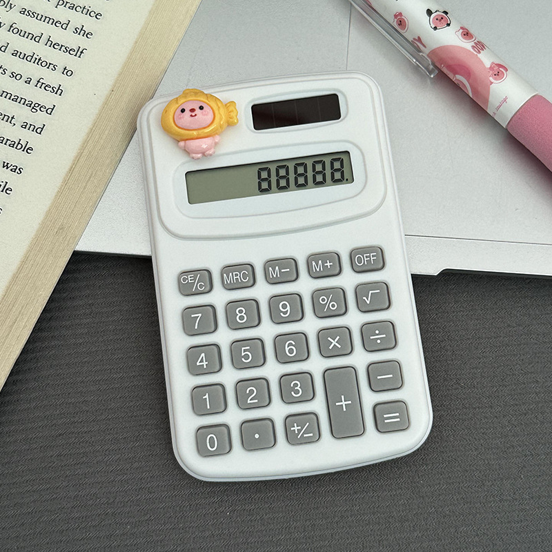 Calculadora de dibujos animados lindo creativo estudiante cultura de oficina producto de alto valor mini computadora portátil al por mayor