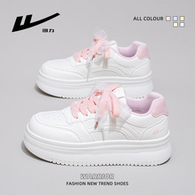 回力低帮休闲厚底板鞋女双系带新款韩系学生鞋子显腿长极简风单鞋