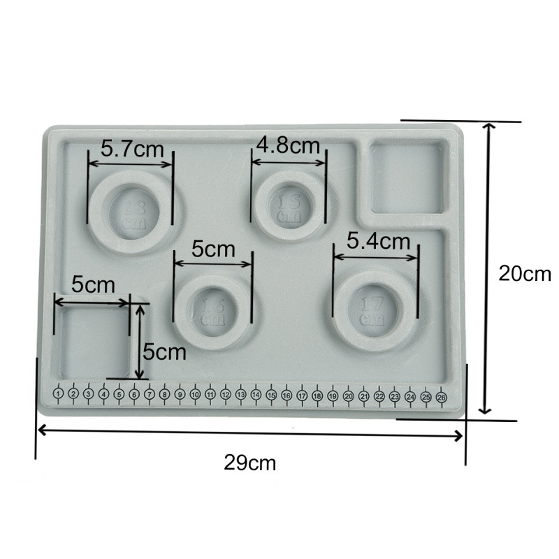 4#몰려든 보석 목걸이 작은 팔찌 디자인 플레이트| 29x20cm 높이 1.6cm 1개/팩