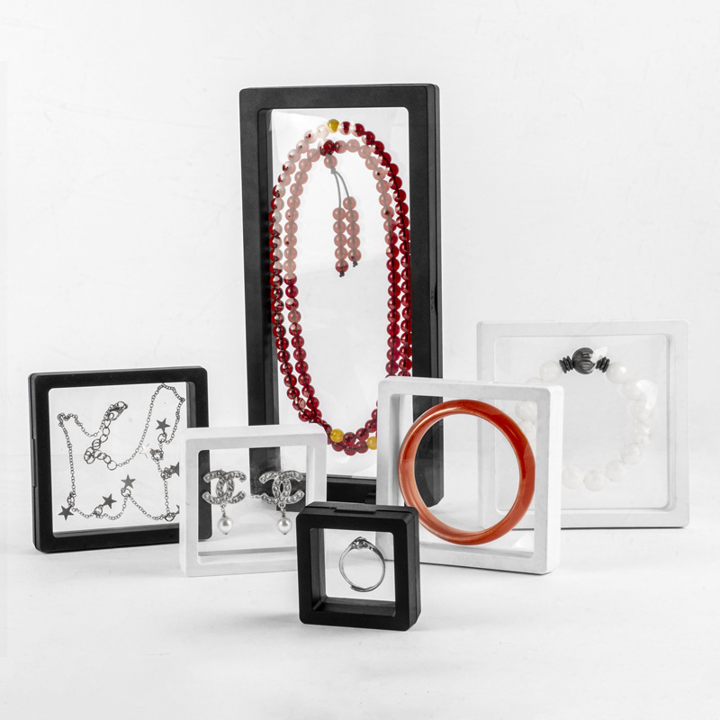 Suspension film wholesale jewelry packaging box PE film transparent box dustproof storage ring display film box