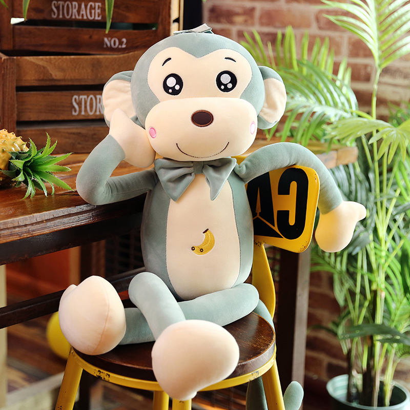 New baby lint-free monkey plush toy long-arm monkey doll cute little monkey doll birthday gift