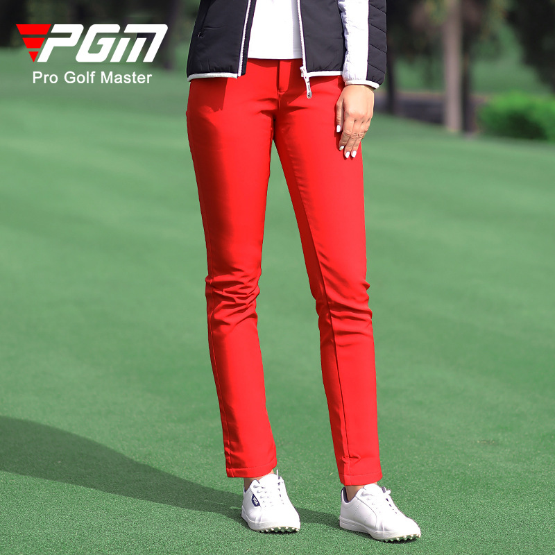 Quần golf nữ thu đông lót nhung co giãn cao — Kuz045 lót nhung-màu xanh, Kuz045 lót nhung-Đỏ, Kuz045 lót nhung-Đen, Kuz045 lót nhung-màu be