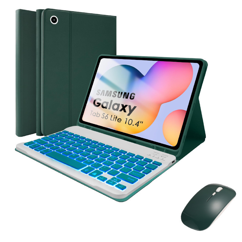 适用三星Tab S6Lite10.4英寸七彩背光蓝牙键盘笔槽皮套P625保护壳|undefined