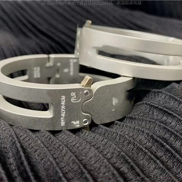 Show Sweet Handcuffs ALYX Half-Life Surrounding Stainless Steel Black and White Couple Wristband Fashion Tactical Bracelet GHY8