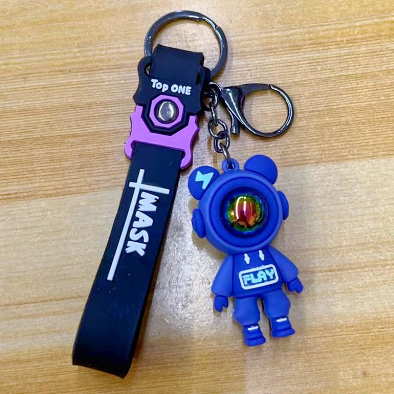 랍스터 버클 마스크와 다크 퍼플 베어