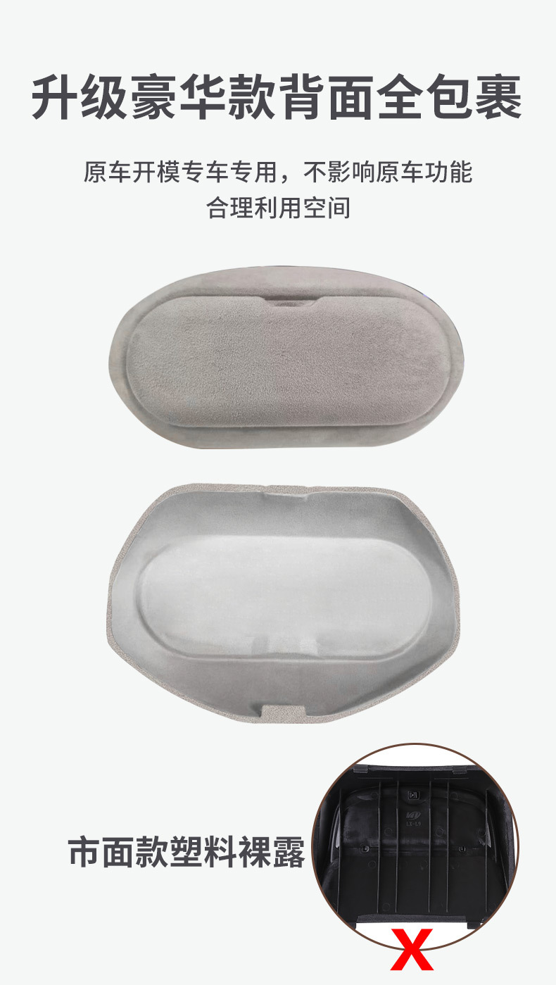 For 23 Tesla Rejuvenation New Model 3 Y Car Glasses Case Eamodou Y Fur Glasses Storage Box