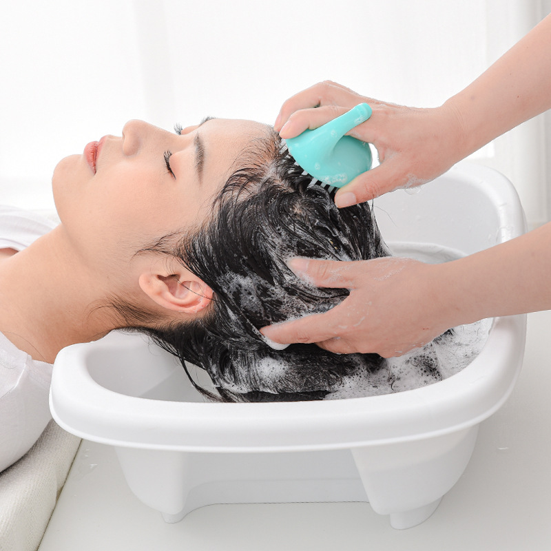 Source manufacturer household flat-laying shampoo basin for the elderly and children without bending, pregnant women and confinement bed shampooing and bed care