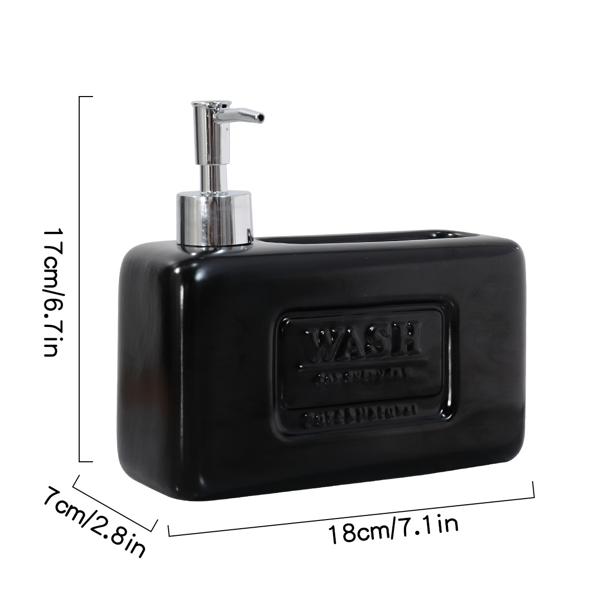 Dispensador de jabón de manos para lavabo de cerámica, dispensador de champú, dispensador de gel de ducha, dispensador de jabón para platos, dispensador de desinfectante de manos
