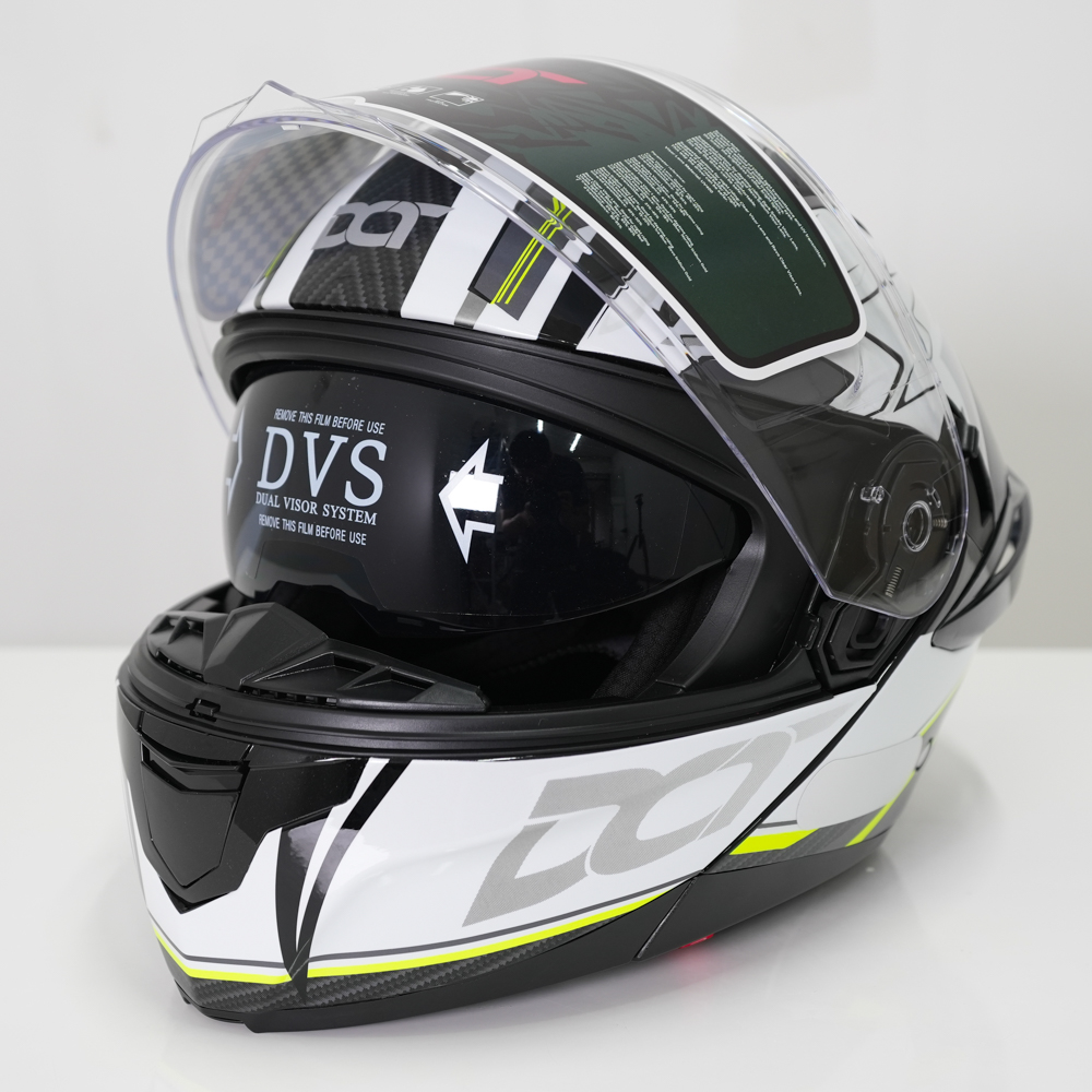 Flip-Up Motorcycle Helmet with Double Visor