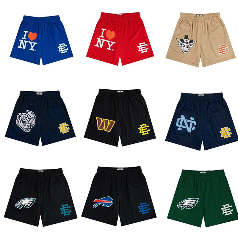 2025 New Summer Ee Eric Emanuel Basic Mesh Short Classic Printed Sports Shorts Men's Basketball Sports