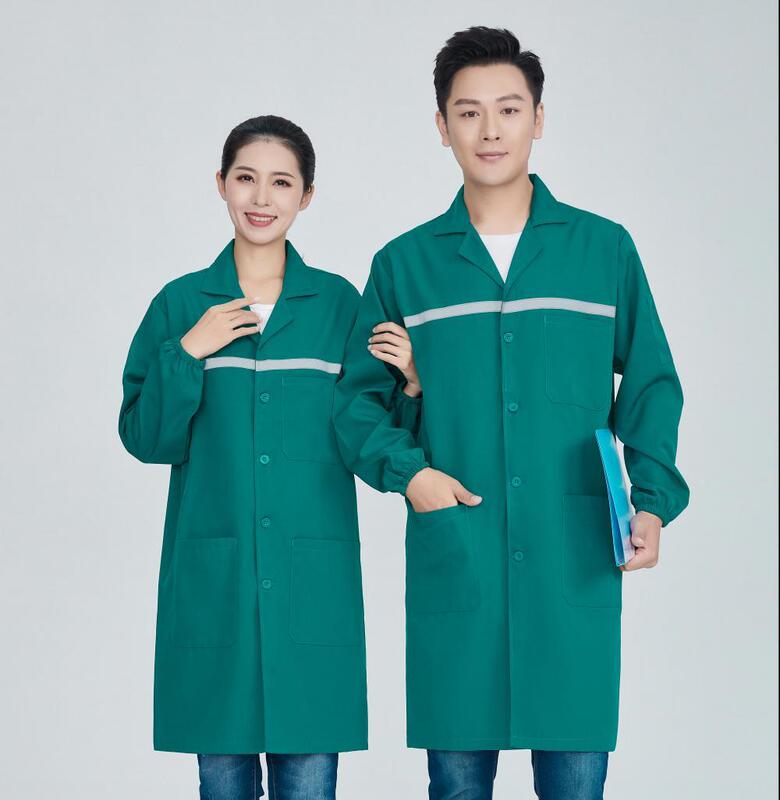 反光条蓝大褂工作服定制logo长大褂养殖防尘车间搬运工程劳保服芳|undefined
