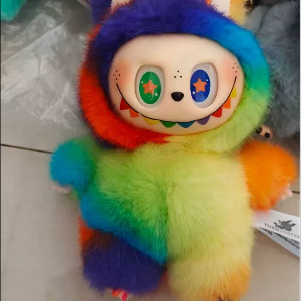Labubu Third Generation Trendy Blind Box Zimomo Plush Toy Vinyl Face Macaron Cute Style Fifth Generation 17cm
