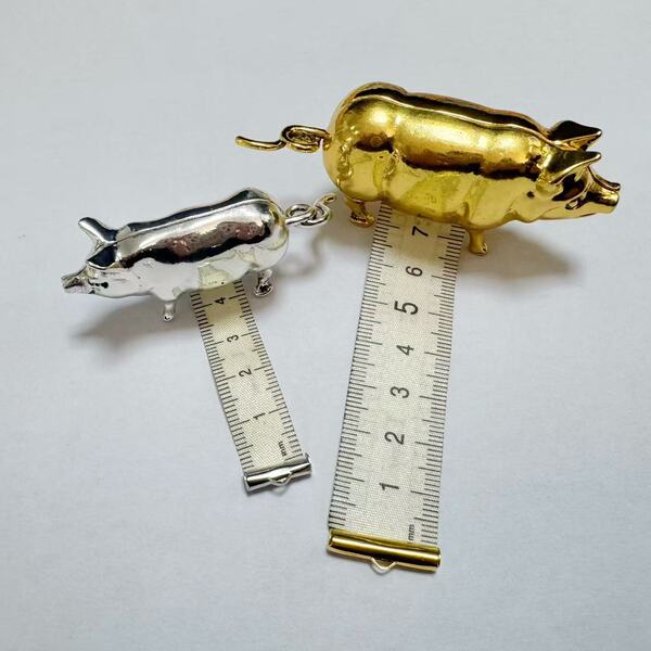 Cross-border hot style Antique Pig Mini Tape Measure retro mini…