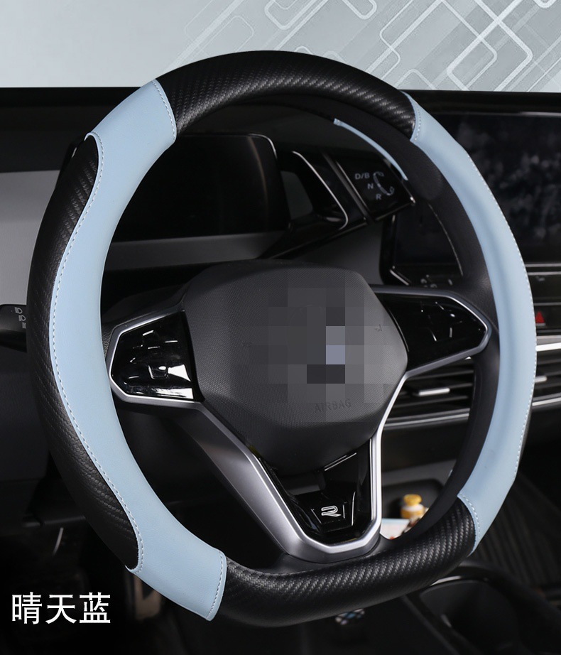 Foreign trade explosion car steering wheel cover universal four seasons leather handle cover non-slip car supplies car handle cover