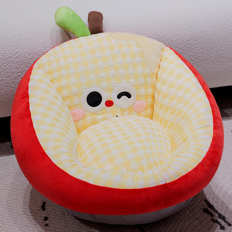 Cojín de manzana encantador de dibujos animados, cojín de sofá, cojín de sofá, dormitorio, sala de estar, cojín de tatami para niños