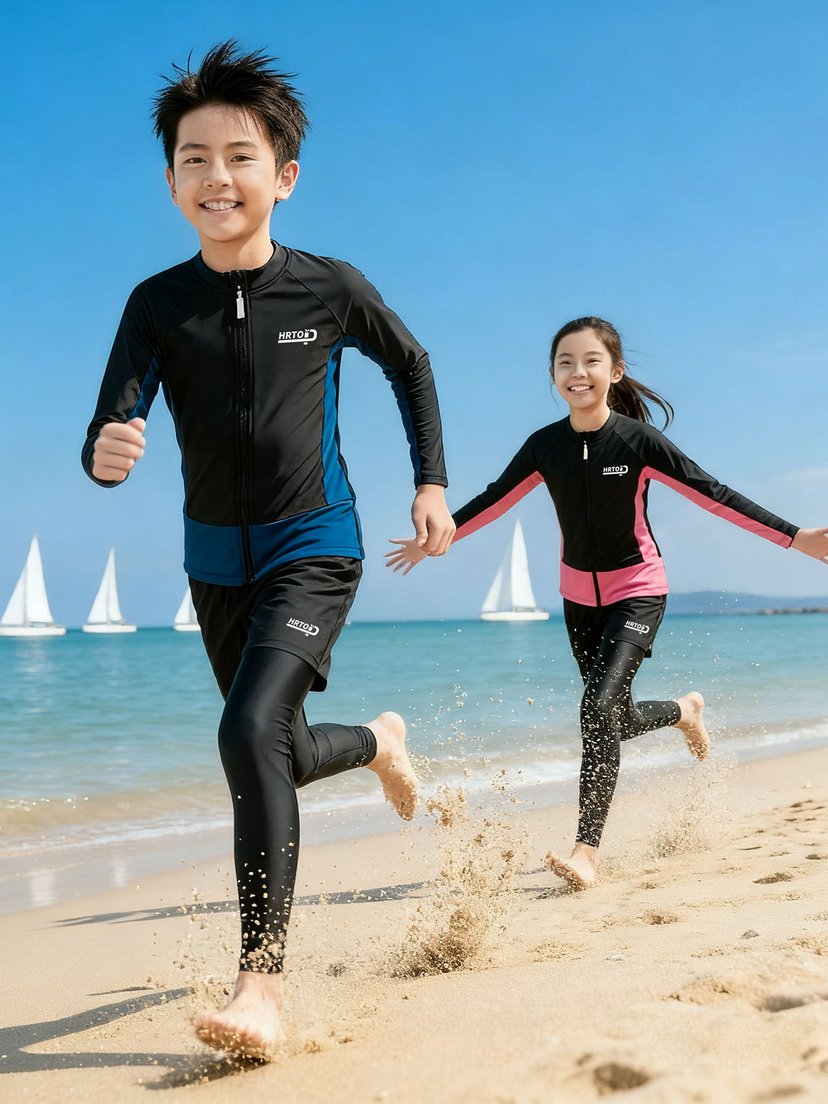 Trajes de neopreno para padres e hijos Pareja dividida de manga larga con protección solar Snorkel Traje de baño de surf de secado rápido Traje de mujer Traje de medusa para niños