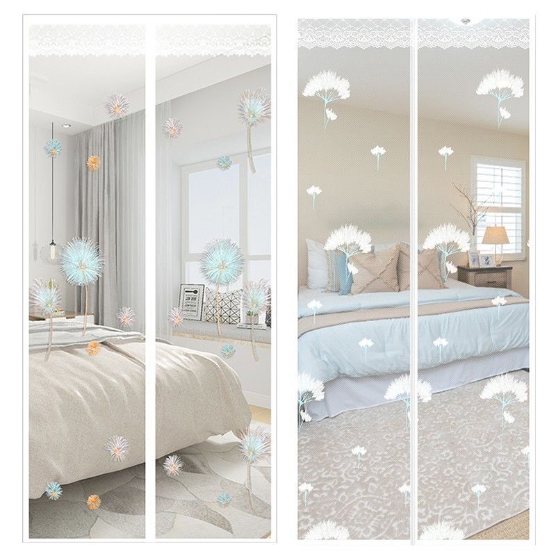 New Door Curtain Summer Magnetic Partition Curtain Screen Door Screen Window Hanging Curtain Sand Net Curtain Self-Adhesive Bedroom Without Punching