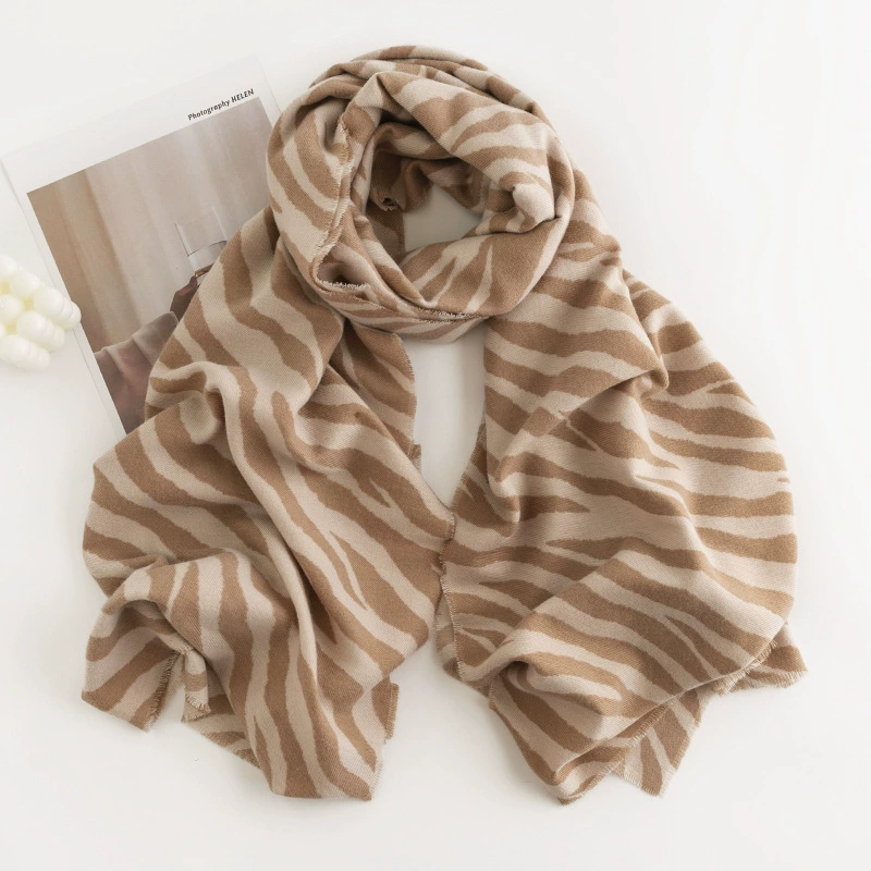 Demi-season scarf, universal zebra, cashmere, cloak, 2025 years, new collection