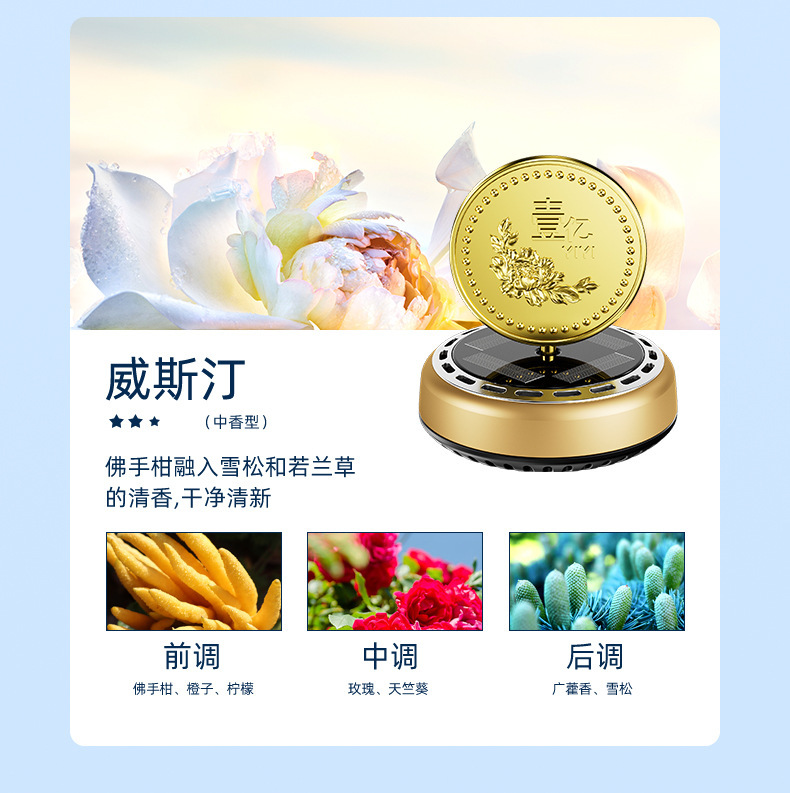 Car Aromatherapy Car 2024 New Perfume Fragrance Deodorizing Car Deodorizing Car Men's High-End Ornaments