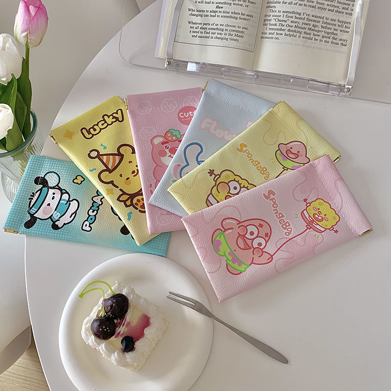 Strawberry Bear Original Leather Glasses Bag Cute Glasses Magnetic Absorption Storage Bag Automatic Closing Glasses Protection