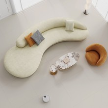 现代轻奢沙发北欧简约圆弧形组合个性创意酒店休息区接待异形家具