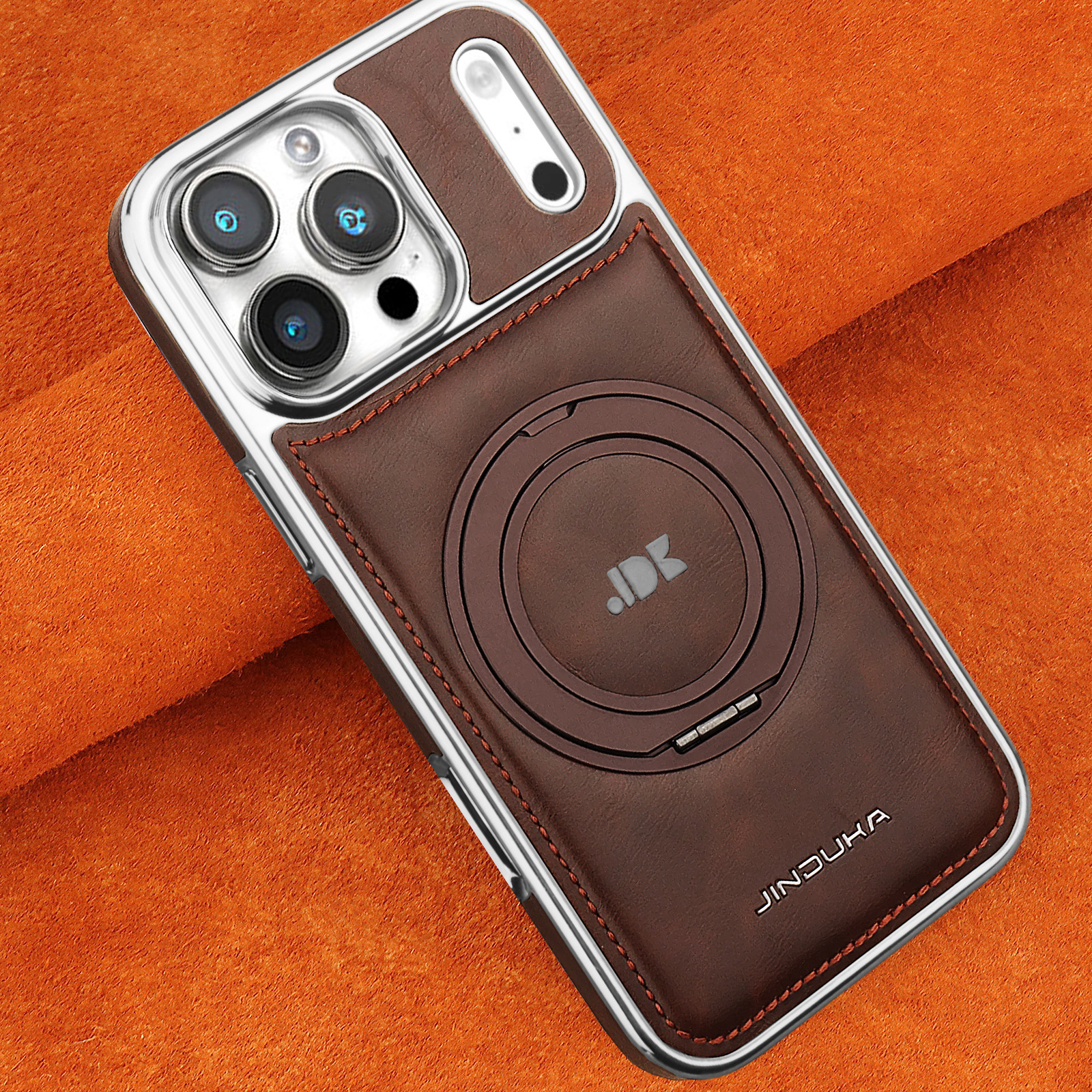 Ốp lưng từ tính xoay 360 độ cho iPhone 17 Pro Max, iPhone 17/16, chống sốc viền dày — Màu đen, Màu xanh lam, Nâu thanh lịch, Nâu mocha chi tiết 11