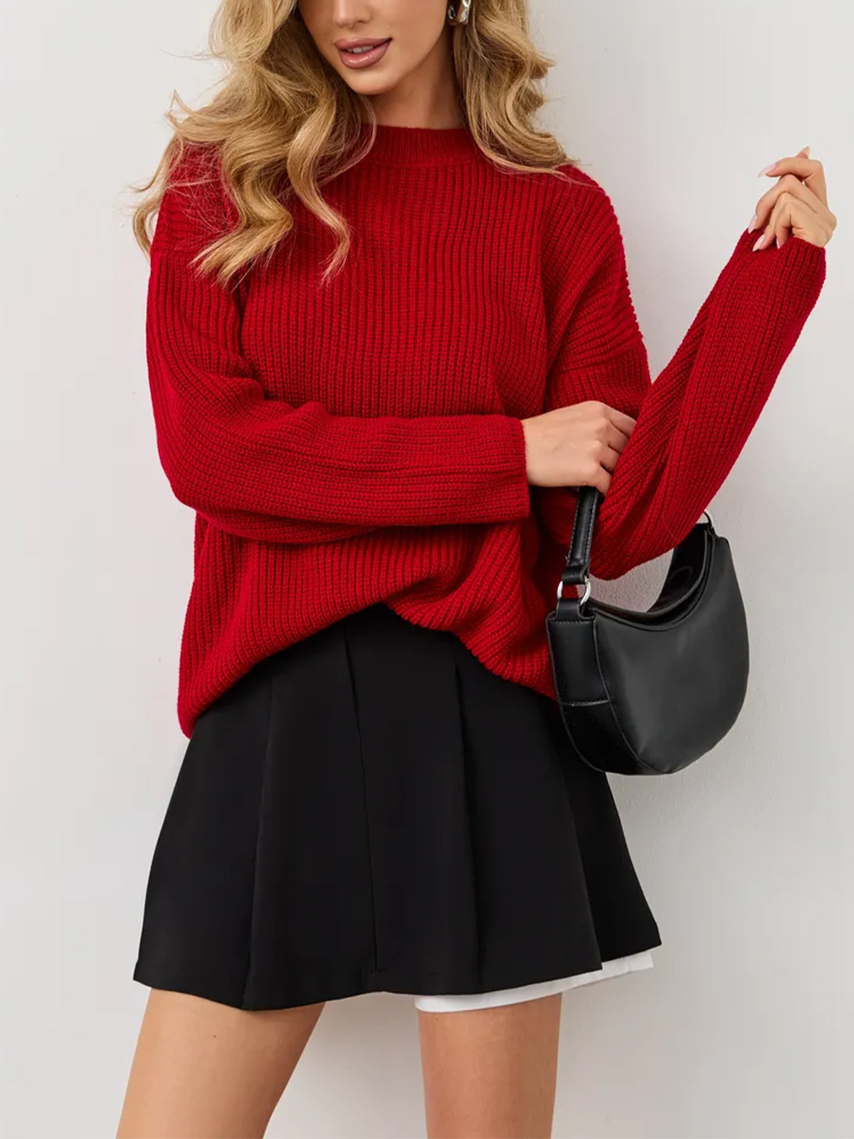 Comercio exterior de mujeres transfronterizas Rusia cuello redondo relajado retro suéter de viento perezoso otoño invierno fábrica de jersey personalizado