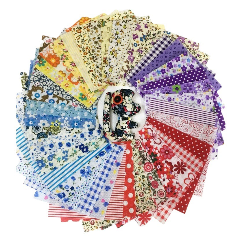 Набор тканей JIT ручной работы для рукоделия, 100% хлопок, пэчворк, 10*10 см, хлопковые цветочные ткани для пэчворка, остатки ткани для квилтинга с услугой маркировки штрих-кодом