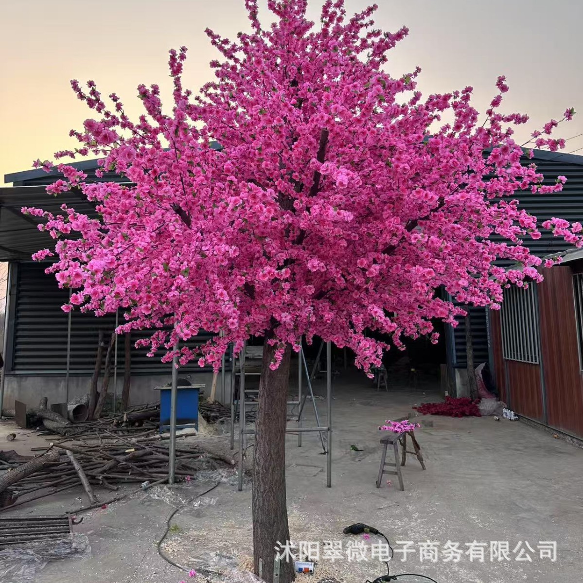 仿真桃花树假桃树室内外装饰商场新年大型许愿树红包祈福树梅花树