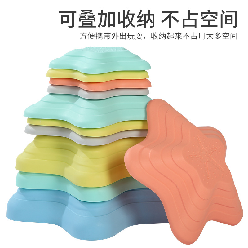 Nueva venta al por mayor estrella de mar Arco Iris Río Piedra equipo de entrenamiento sensorial de enseñanza de los niños kindergarten juguetes de educación temprana hogar