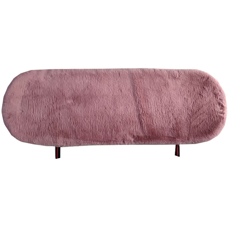 Autumn and Winter encryption thickened imitation rabbit fur three-piece car cotton cushion square cushion imitation wool car cushion without back cushion