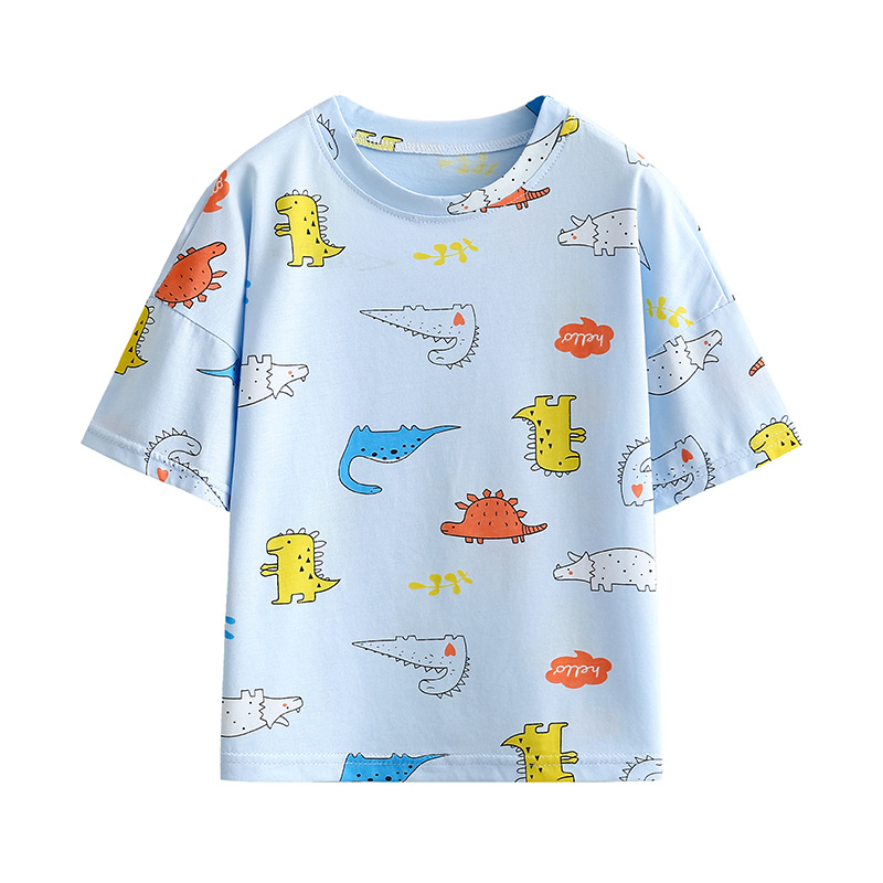 new pattern Shoulder Cartoon T-shirt summer CUHK Boy Easy Short sleeved T-shirt girl jacket singleton Mix and match