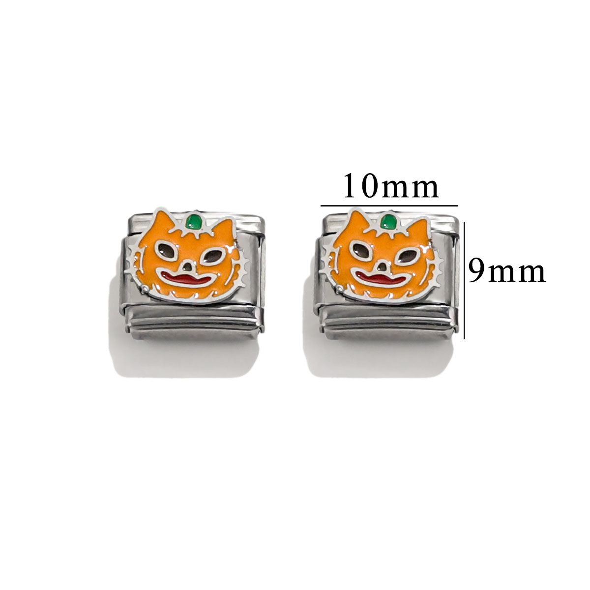 Titanio acero amor estampado patrón de goteo de aceite DIY pulsera de módulo italiano pulsera de encanto italiano