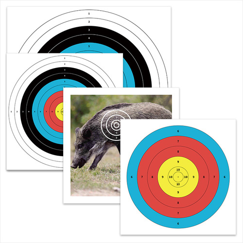 Bow and arrow Rayvanon manufacturer traditional bow target paper 50 meters half ring full ring target paper competition 40cm archery target paper