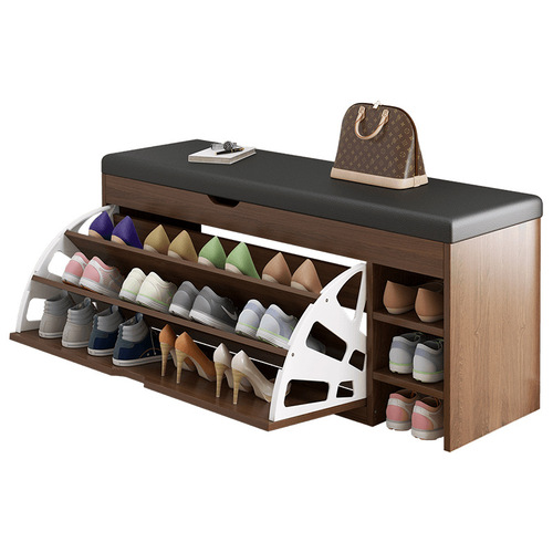 Long shoe-changing stool for home, shoe-wearing stool, shoe cabinet, shoe rack, integrated bench at the entrance, porch stool, shoe-changing cabinet