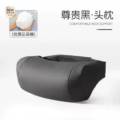 for the rear row, Seat cushion, seat cover - black-nappa-leather-single-headrest
