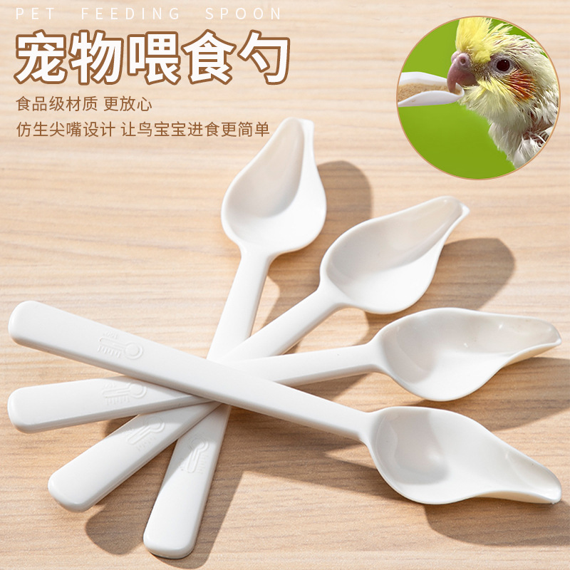 Parrot Feeding Spoon, Baby Bird Bb Feeding Spoon, Baby Bird Feeder, Special Feeding Tool for Hand-Raised Birds, High Temperature Abs
