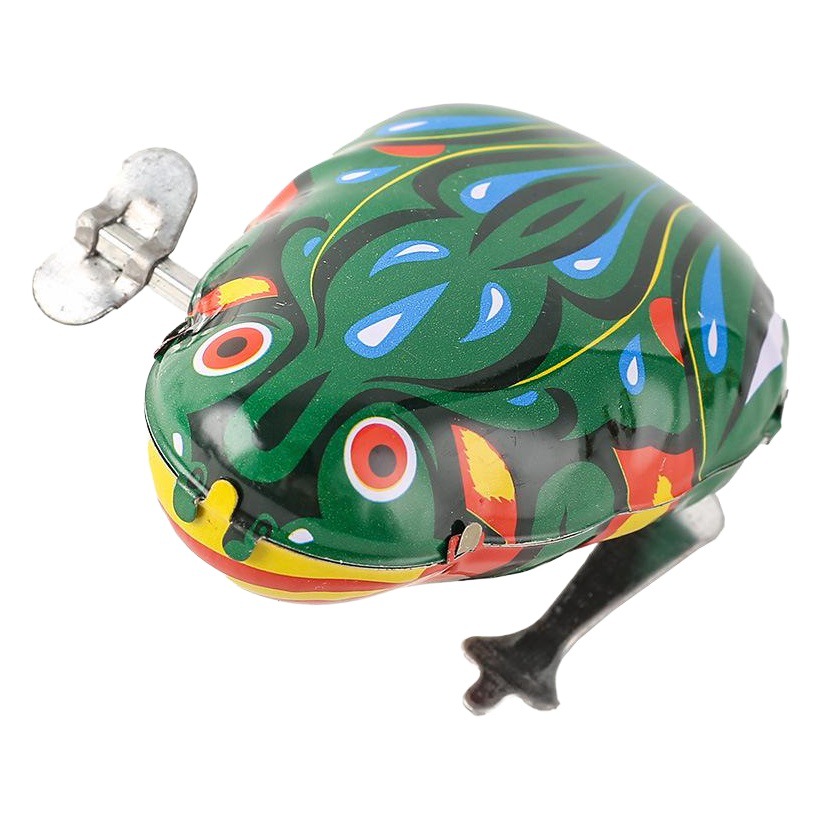 Tin Frog A variety of tin toys wholesale nostalgic frog spring jump baby chain tin frog