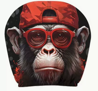 shipped on behalf of customers, car | Universal seat cover - red-hat-orangutan-double-sided-printing-1-piece