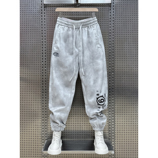 Summer Thin Internet Celebrity 2025 high quality Personalized Leg-binding Sports Casual Pants Men's Loose Trendy Pants