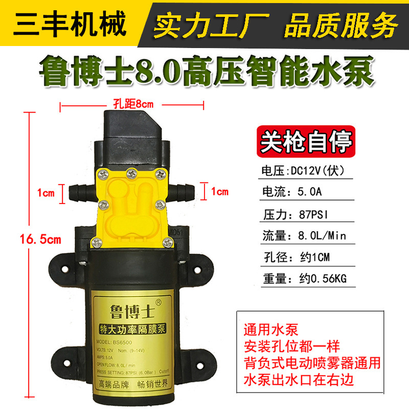 12v電動噴霧器ポンプ高圧知能還流ダイヤフラム二核ポンプ電動噴霧器部品卸売り|undefined