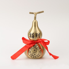 Source manufacturer: Copper gourd ornaments, openable gourds with wire drawing, Bagua gourds, open-mouth copper gourds, and Fu character gourds