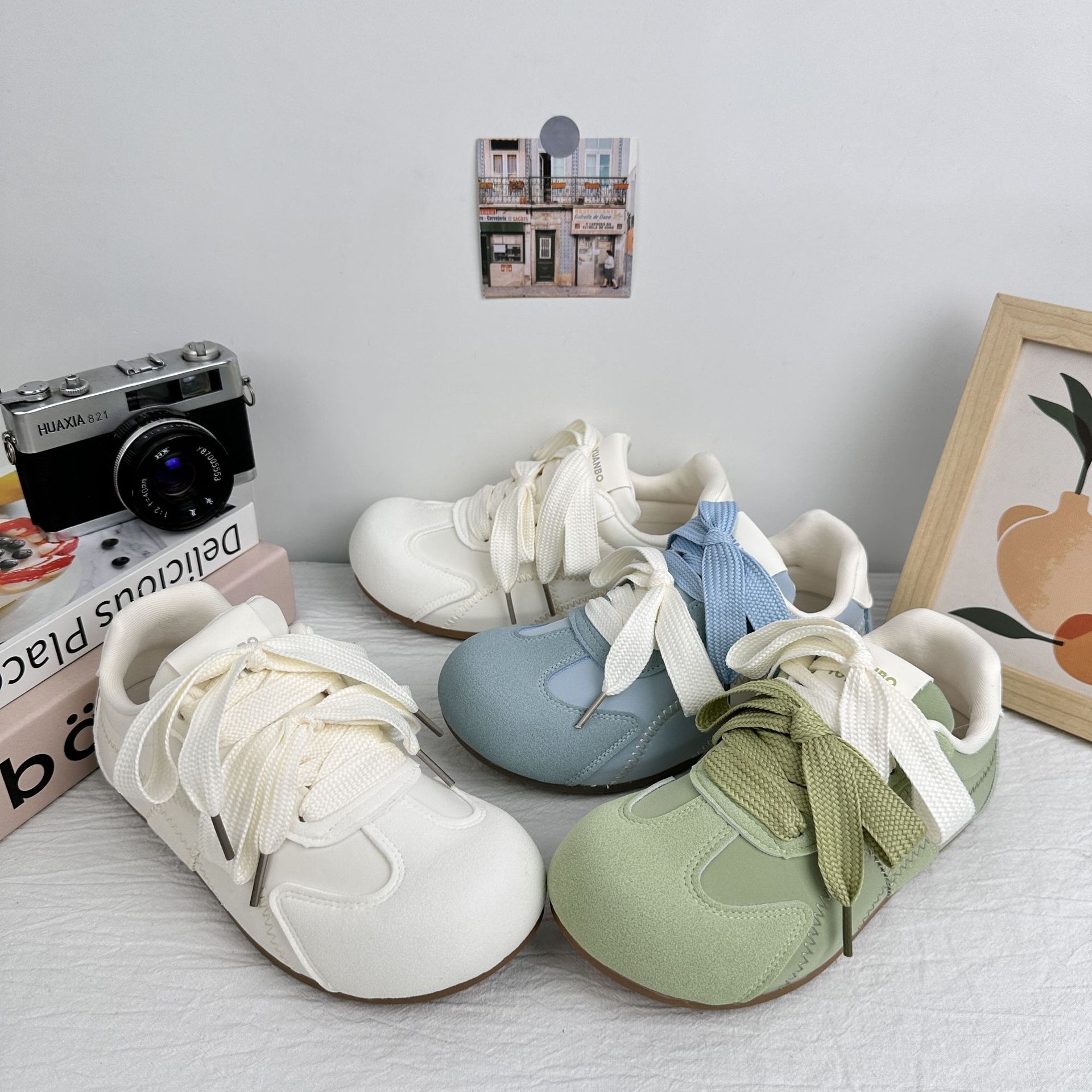 Yuanbo zapatos mujer 2025 nuevos zapatos blancos zapatos de verano zapatos de mujer zapatos de pan zapatos casuales de todo fósforo zapatos de entrenamiento alemán