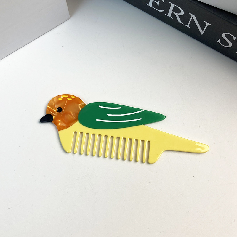 ヨーロッパとアメリカのベストセラー漫画ヘアコームかわいい犬白鳥酢酸コームカラーマッチングテクスチャ広歯メイクアップコーム卸売|undefined