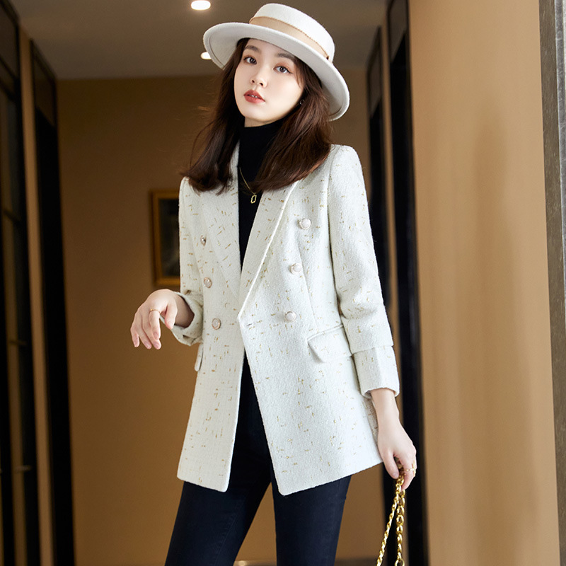 Socialite Elegant Woolen Small Suit Jacket Women's Autumn and Winter 2021 New Tweed Slim-fit Slim-fit Suit Top Socialite Elegant Woolen Small Suit Jacket Women's Autumn and Winter 2021 New Tweed Slim-fit Slim-fit Suit Top