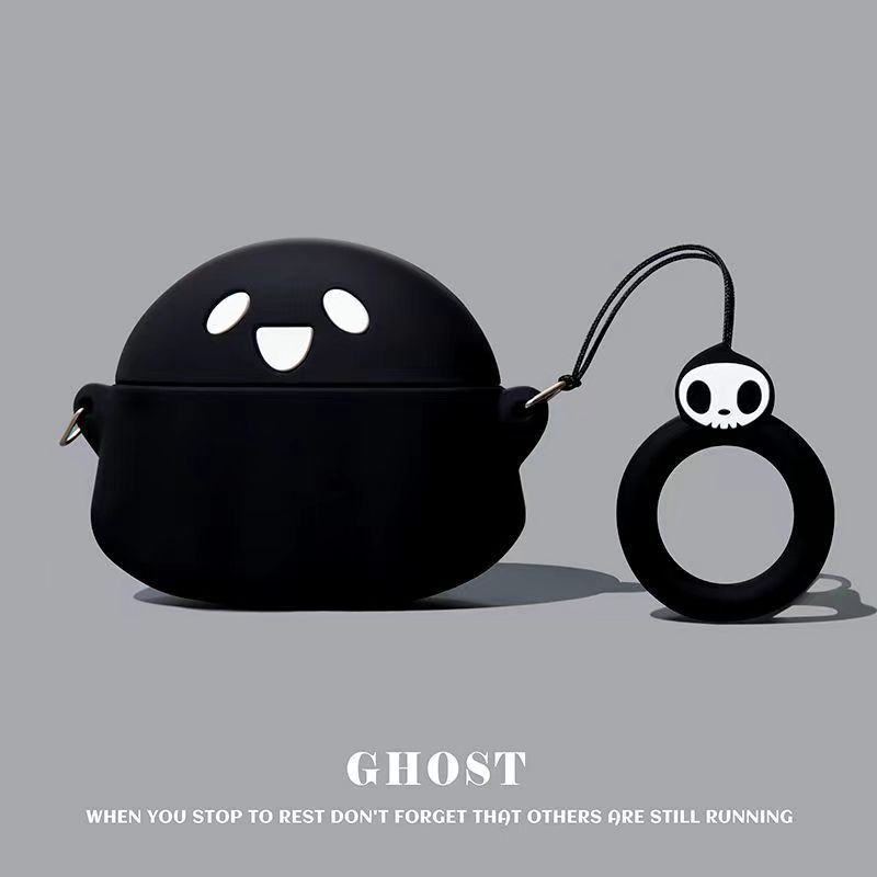 Black and white luminous smiley ghost case suitable for AirpodsPro2 earphone protection cover airpodspro Black and white luminous smiley ghost case suitable for AirpodsPro2 earphone protection cover airpodspro