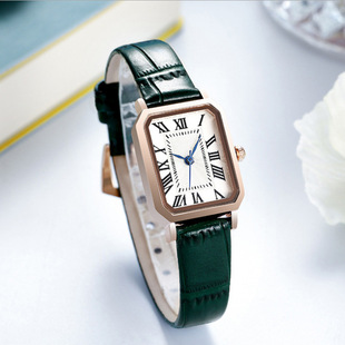 Vintage Women's Watch with a Stylish and Elegant Barrel-Shaped Design, Quartz Movement, Artistic and Trendy Minimalist Style