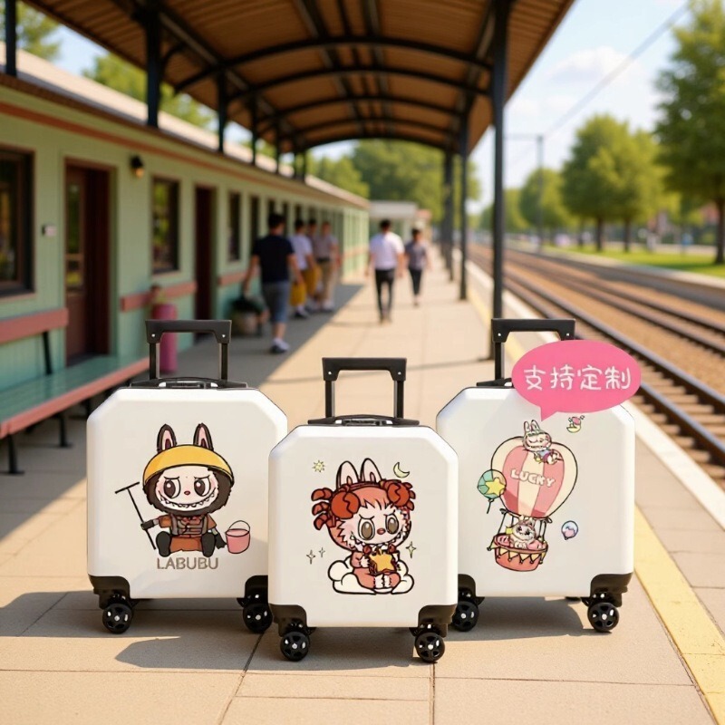 新しい 18inch 子供用スーツケースはロゴパターンを印刷できますギフト用トロリーケース複数の色からお選びいただけます子供用旅行用スーツケース|undefined