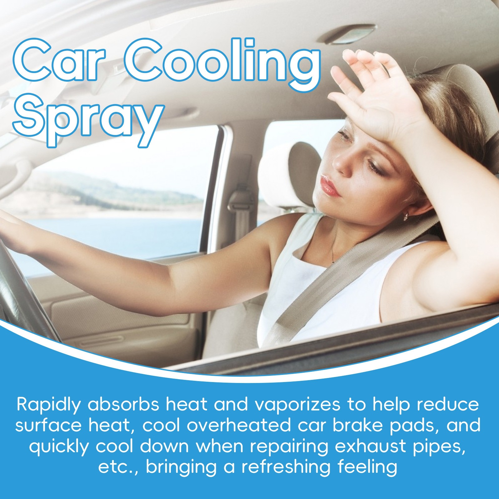 Homonth Car Cooling Spray Summer Car Cooling Agent for a Cool and Comfortable Driving Experience